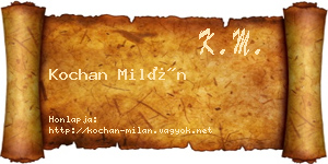 Kochan Milán névjegykártya